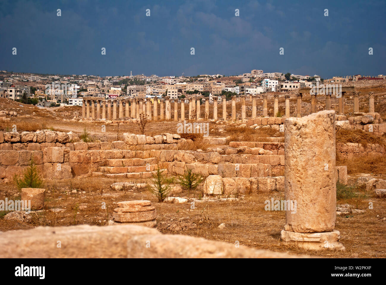 Roman architecture. The ancient Roman city of Gerasa in Jerash, Jordan ...