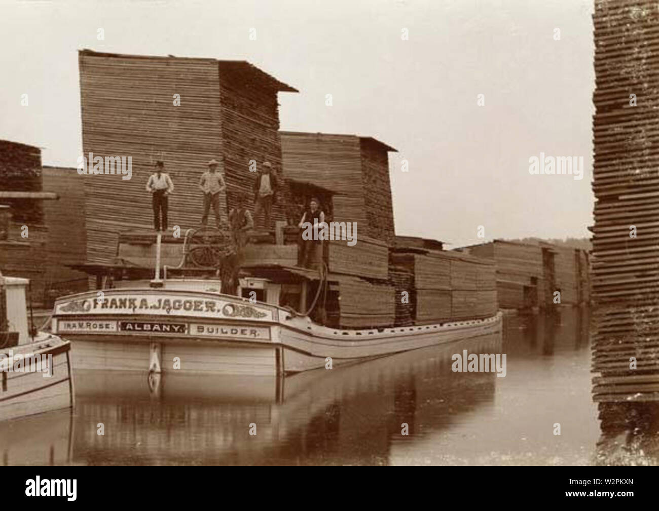 Albany Lumber Yard 1870s Stock Photo Alamy