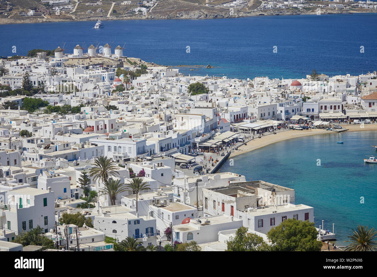 Mykonos, ˈmikonos Greek Island, Part Of The Cyclades, Greece. Iconic 