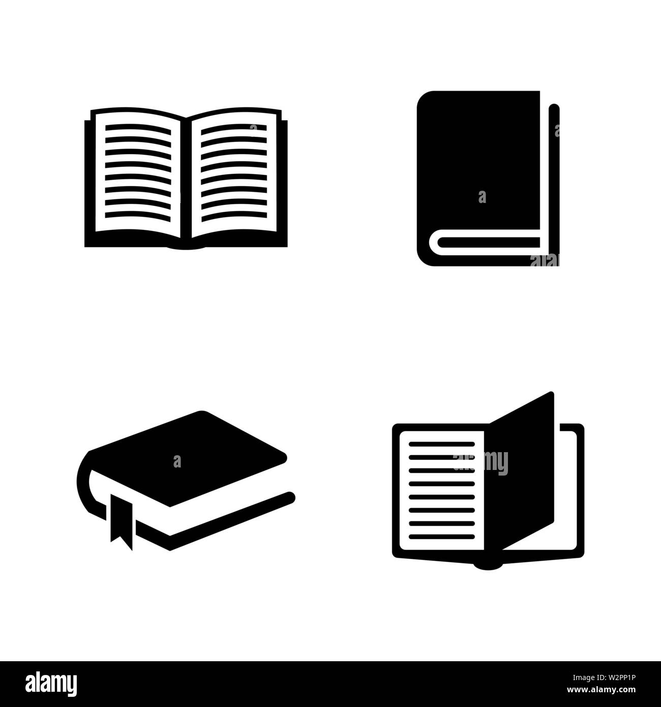 Books. Simple Related Vector Icons Set for Video, Mobile Apps, Web ...