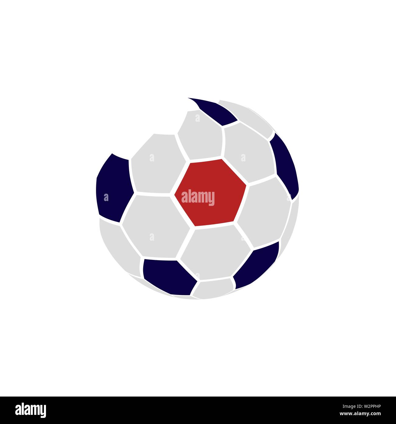 Soccer ball sign logo on white back Stock Vector