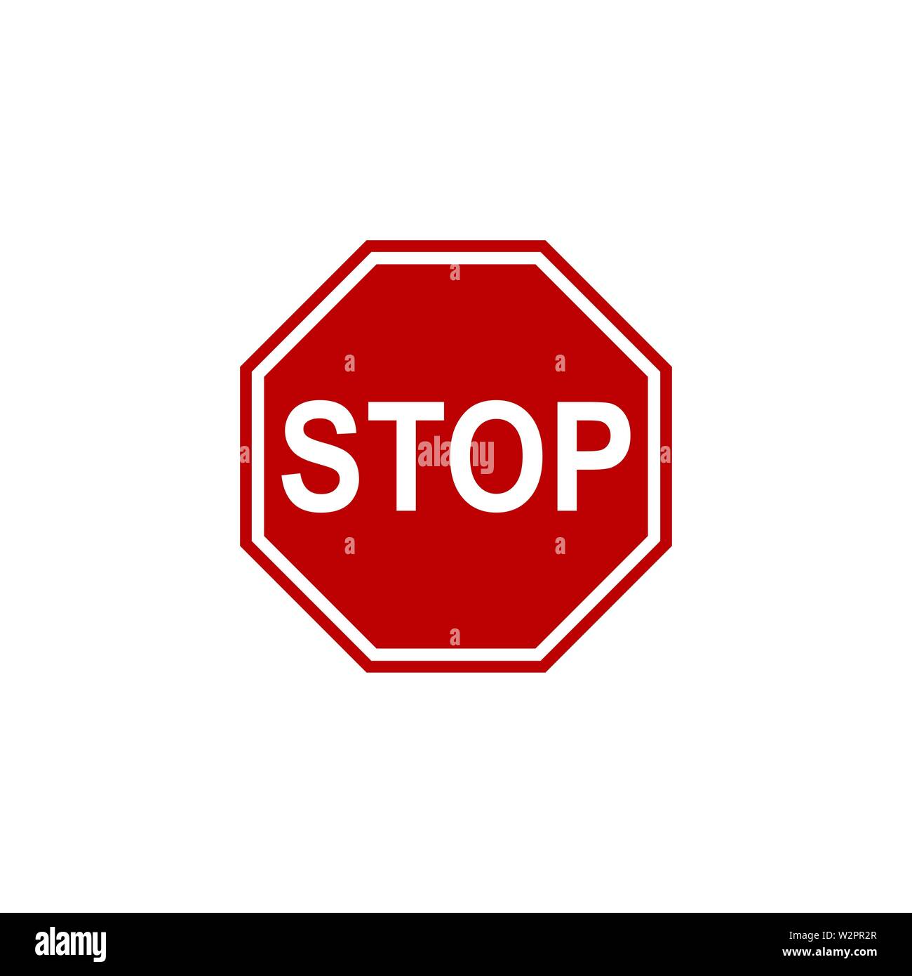 Road Stop Example Vector Road stop sign. Flat style. Vector illustration Stock Vector Image ...