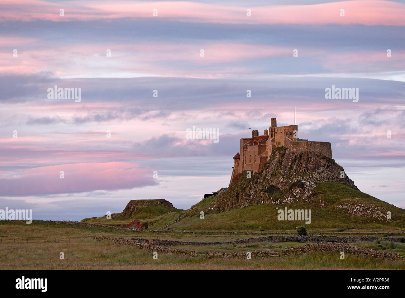 Lindisfarne Castle Stock Photo
