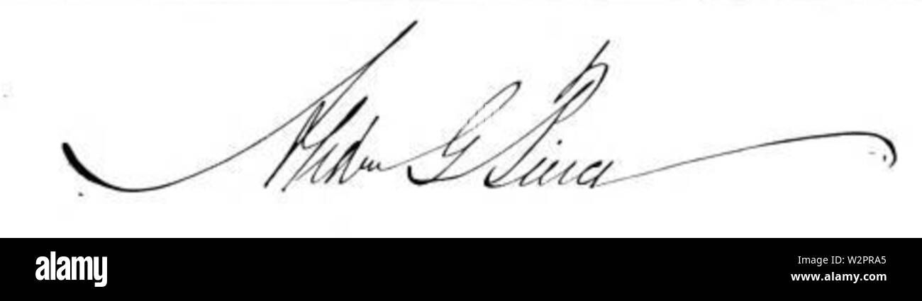 Andrew G Pierce signature Stock Photo
