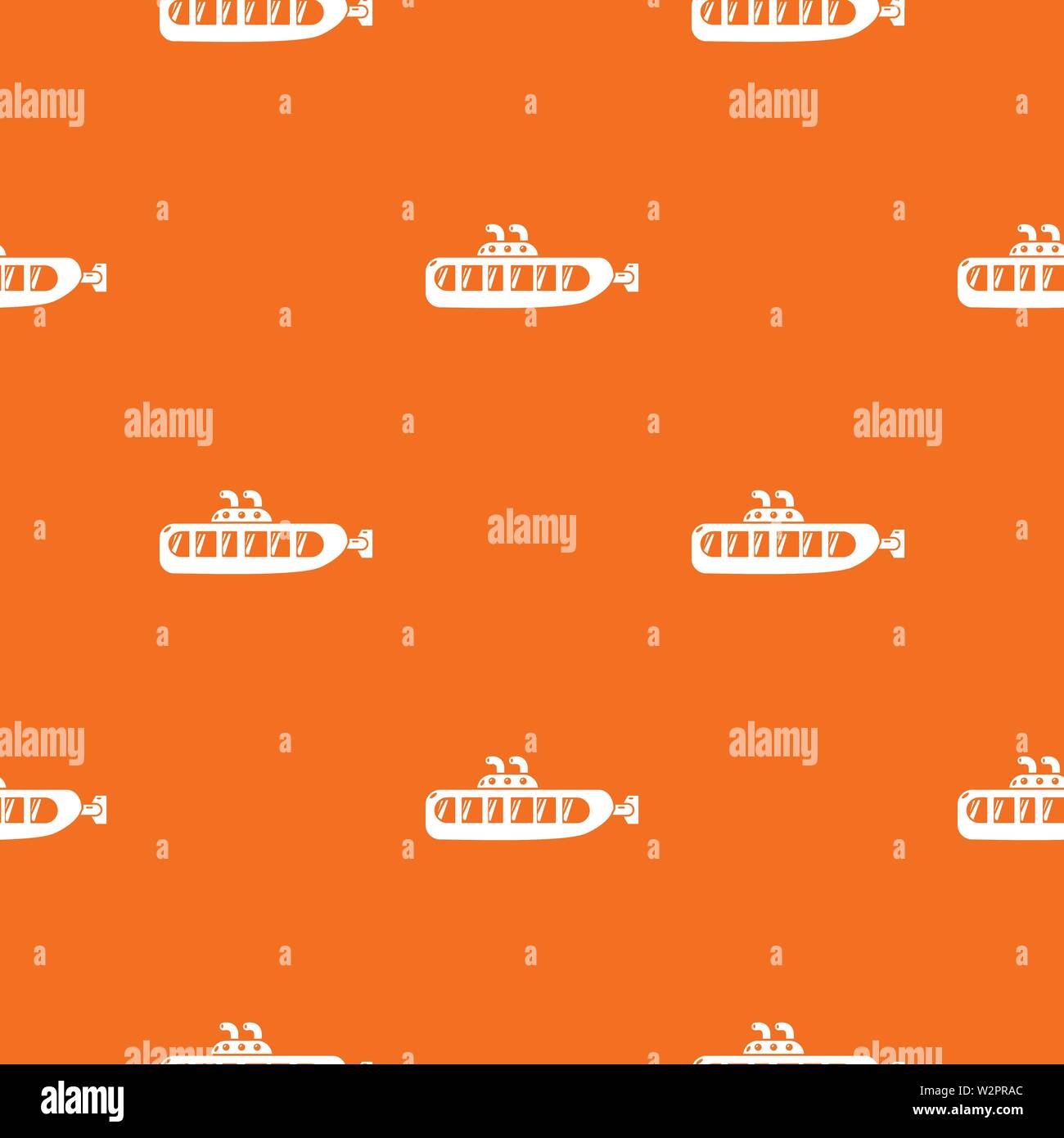 Submarine design pattern vector orange Stock Vector