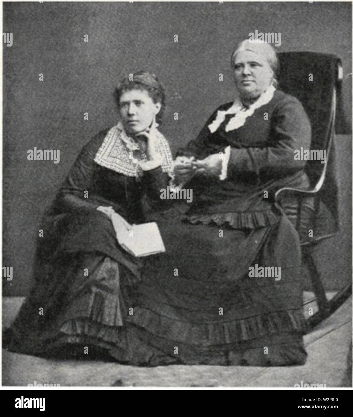 Anne Charlotte Leffler och Gustava Mittag-Leffler Stock Photo