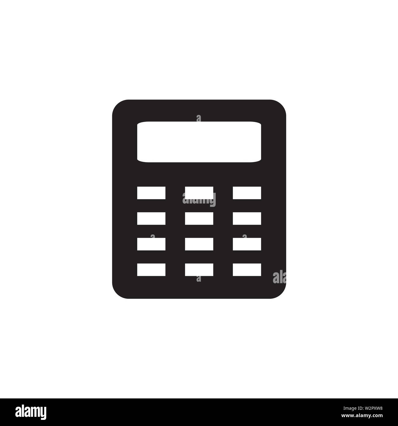 Calculator Icon In Flat Style Vector For Apps, UI, sites. Black Icon