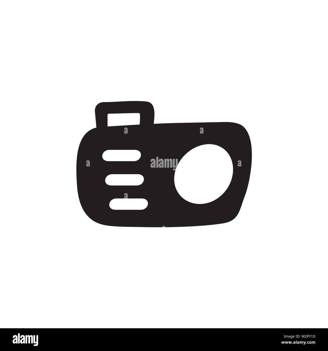 Camera Icon In Flat Style Vector For Apps, UI, Websites. Black Icon ...
