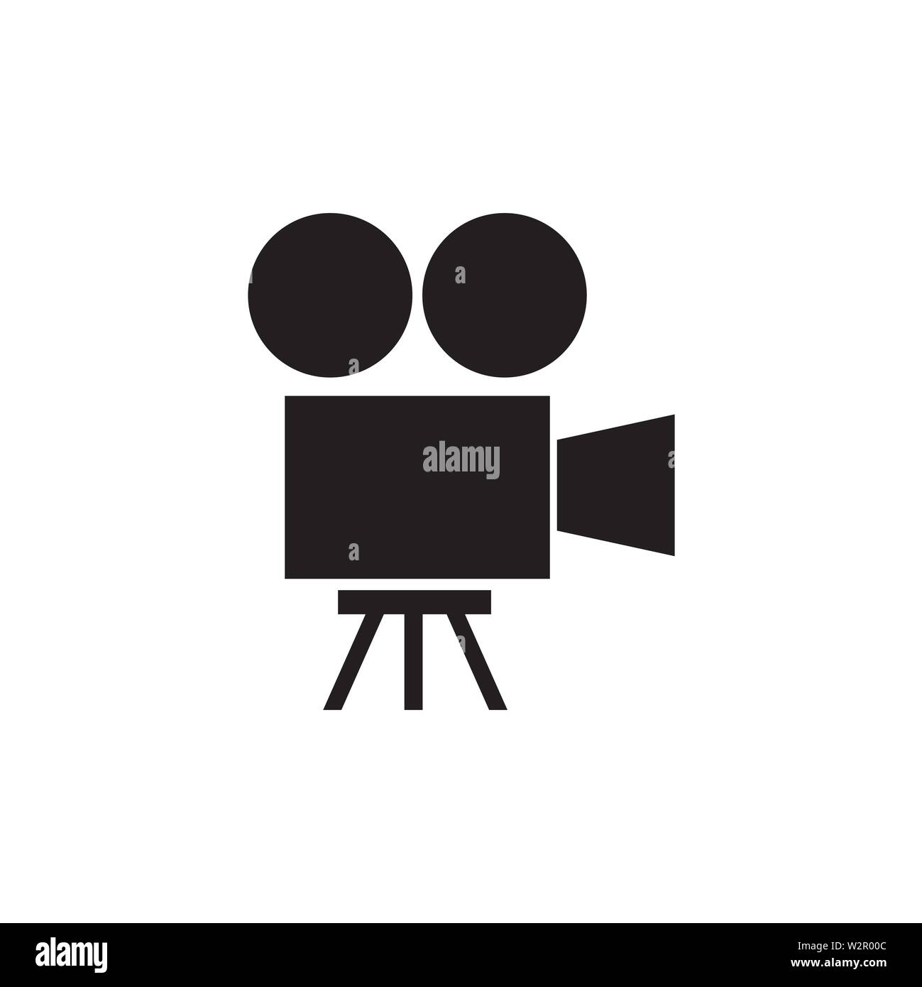 Film Camera Icon In Flat Style Vector For Apps, UI, sites. Black