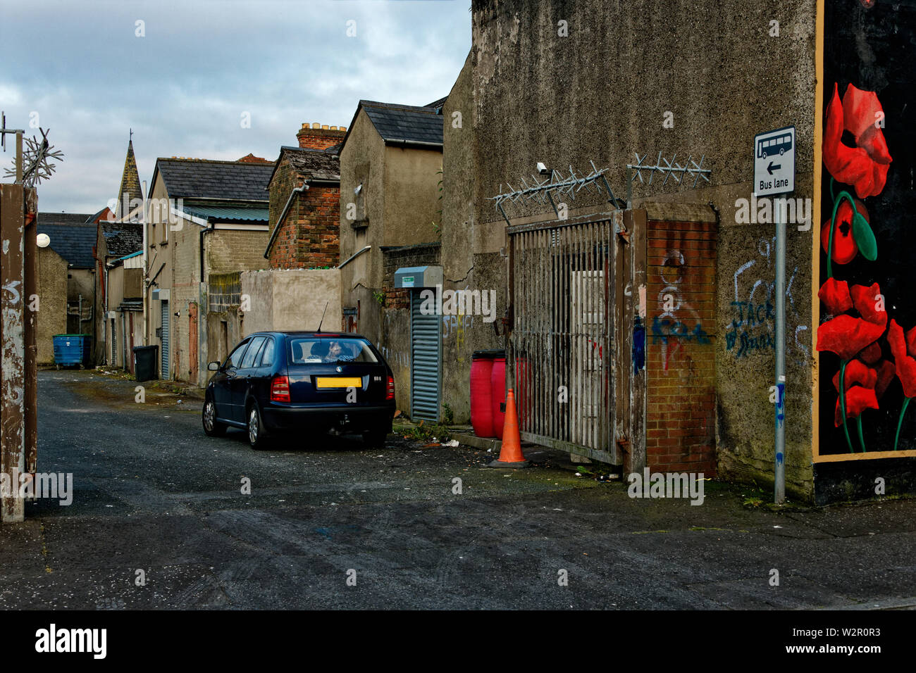 Shankill Road, Belfast, Northern Ireland.Murals on the Shankill Road. Stock Photo