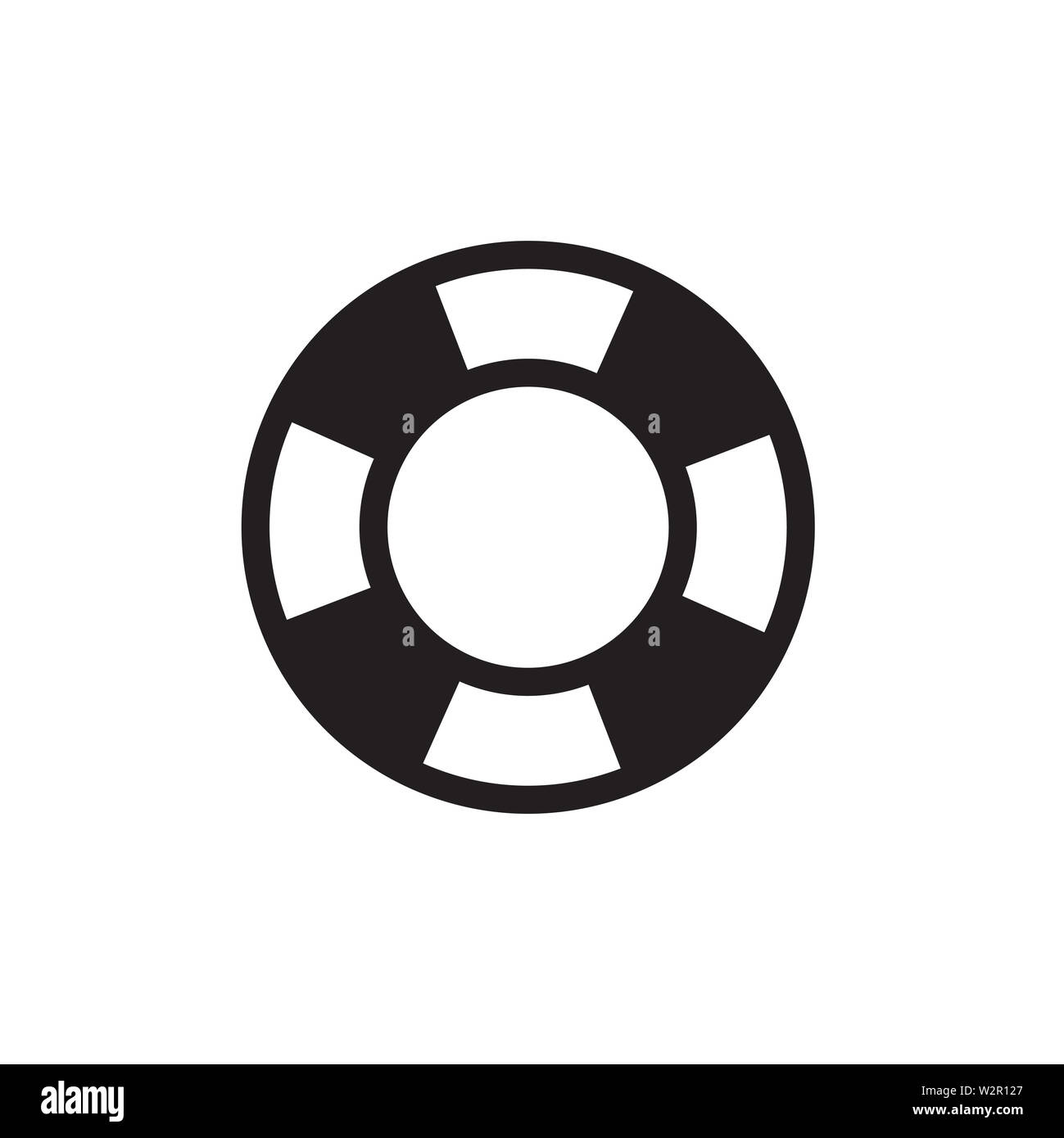 Lifebuoy Icon In Flat Style Vector For App, UI, Websites. Black Icon ...