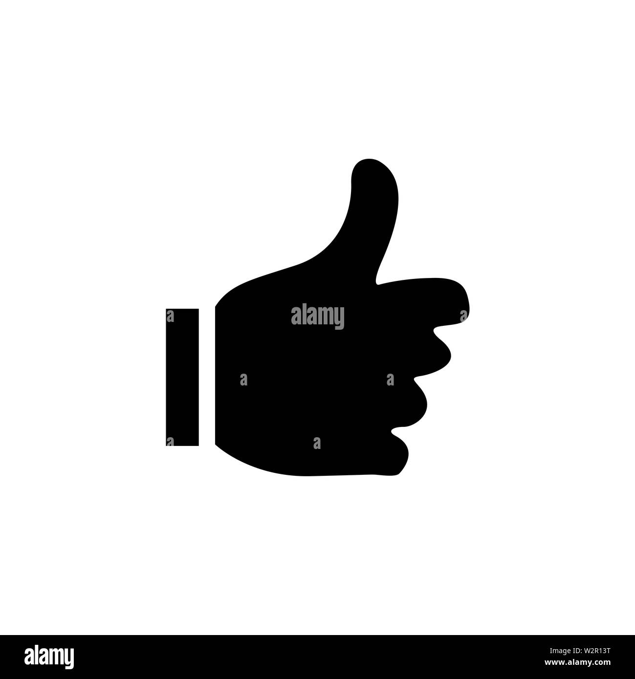 Thumbs up Icon In Flat Style Vector For App, UI, Websites. Black Like ...