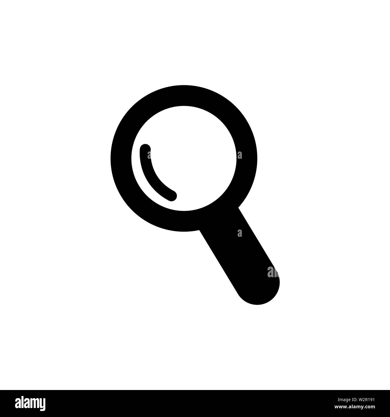 Magnifying Glass Icon In Flat Style Vector For App, UI, Websites. Black  Icon Vector Illustration Stock Photo - Alamy