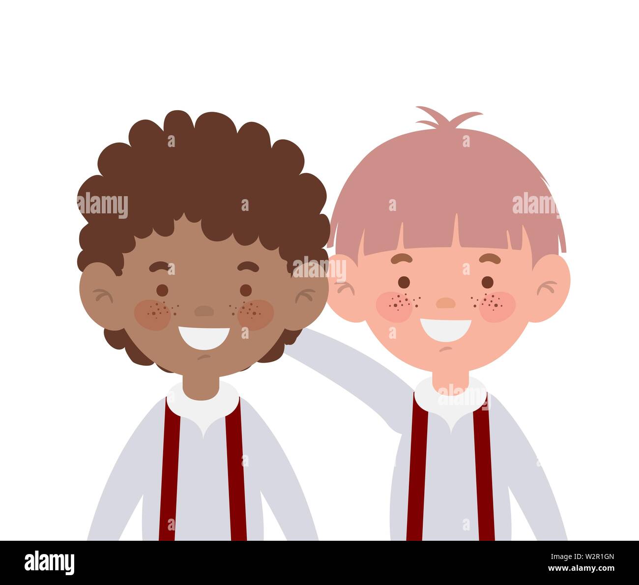 student boys smiling on white background Stock Vector Image & Art - Alamy