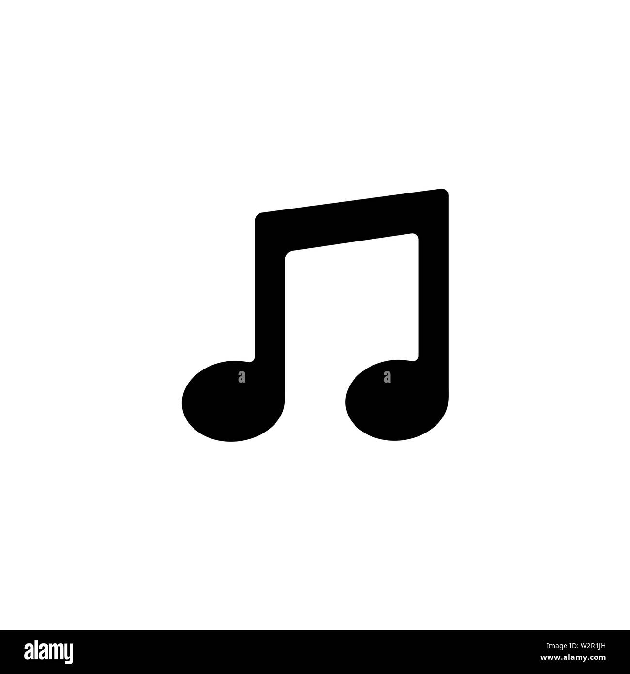 Music Note Icon In Flat Style Vector For App, UI, Websites. Black Icon ...