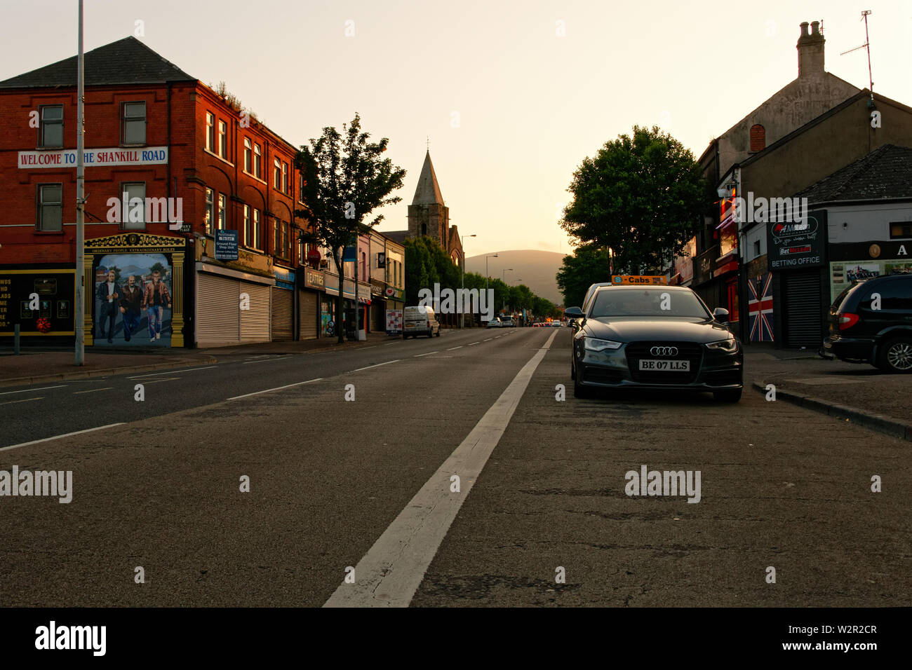 Shankill Road, Belfast, Northern Ireland.Murals on the Shankill Road. Stock Photo