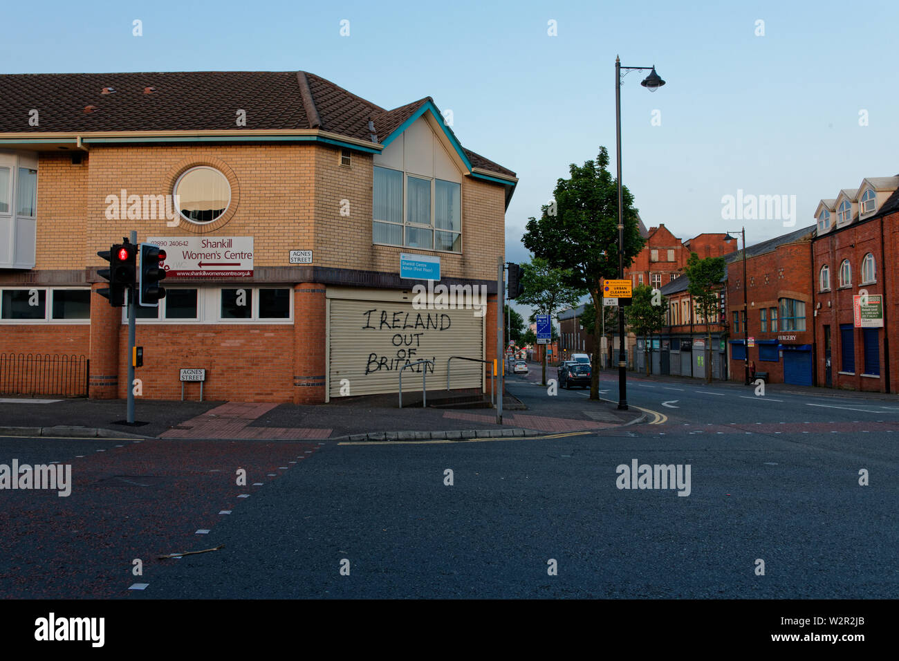 Shankill Road, Belfast, Northern Ireland.Murals on the Shankill Road. Stock Photo