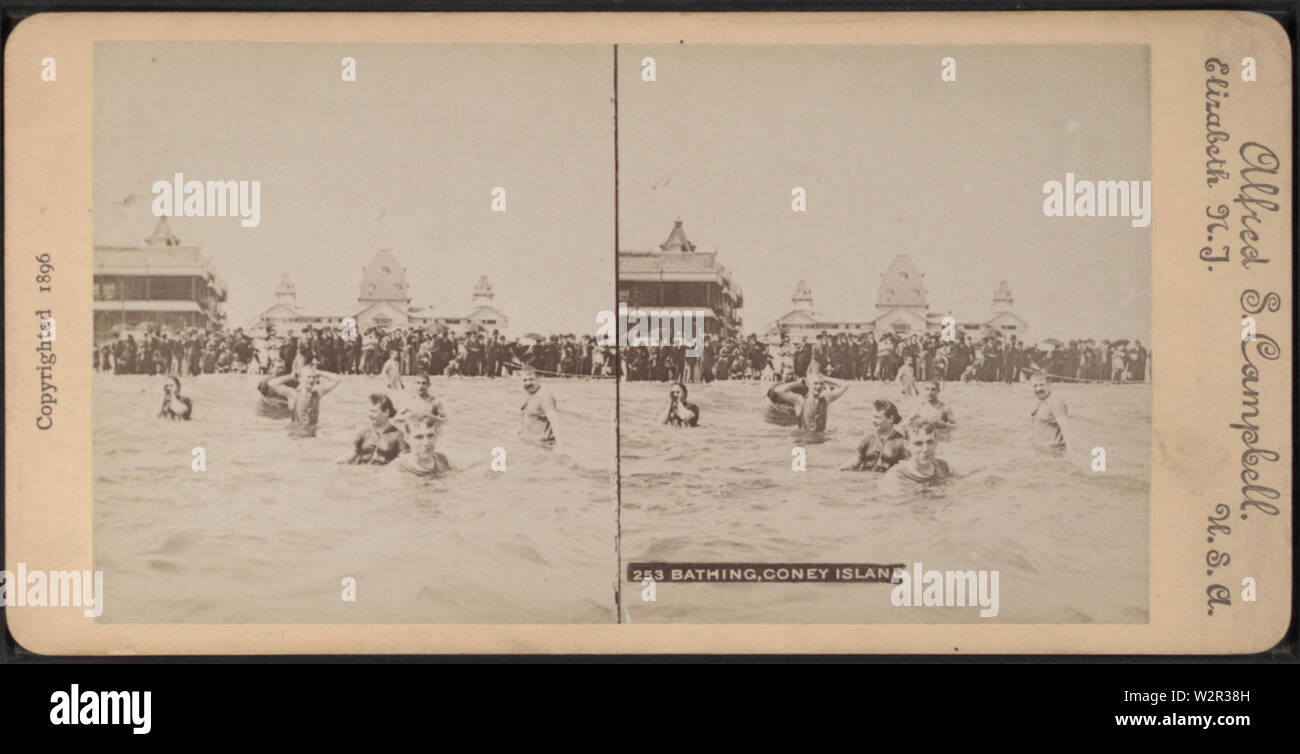 Bathing swimming coney island hi-res stock photography and images - Alamy