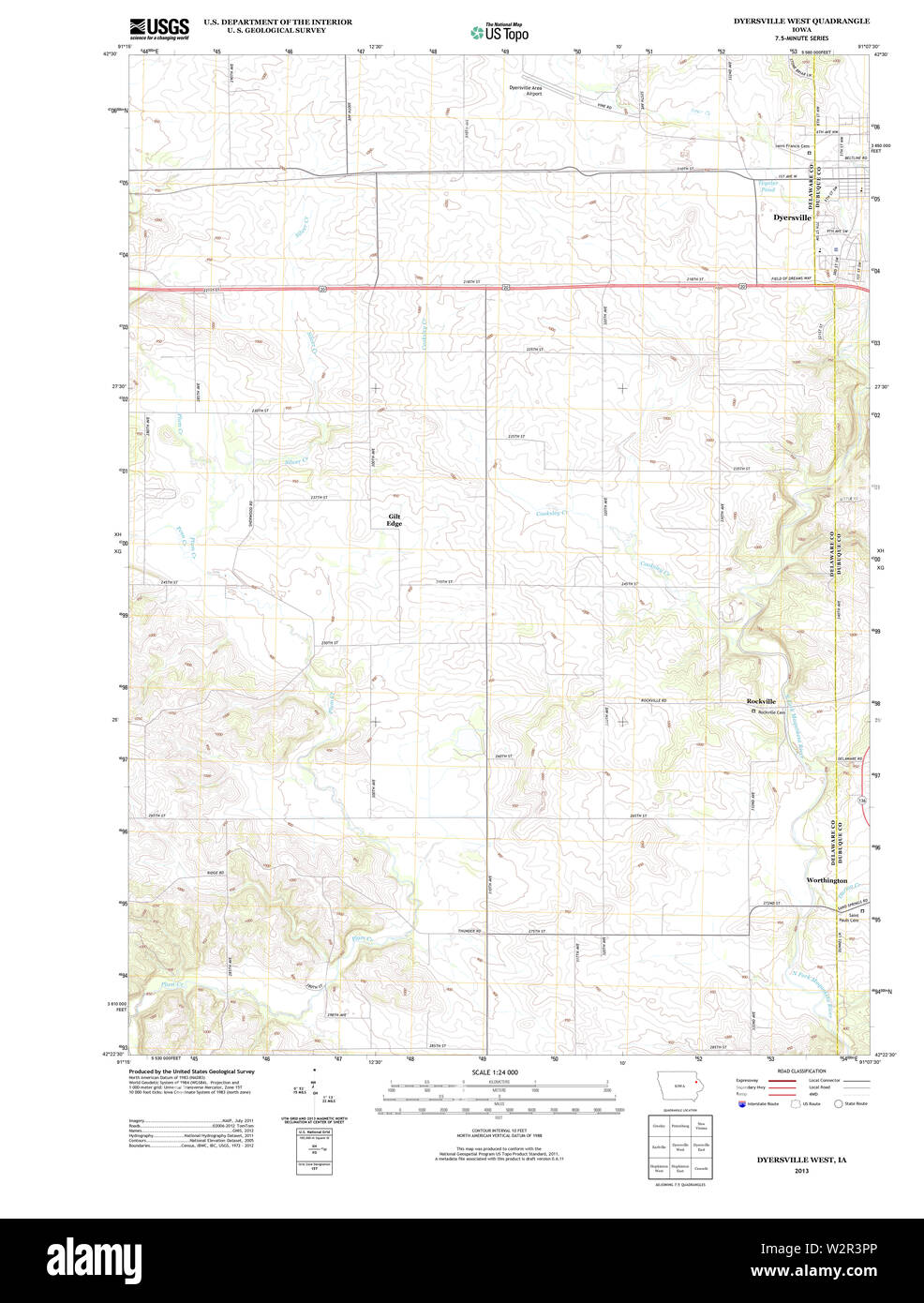 Dyersville map hires stock photography and images Alamy