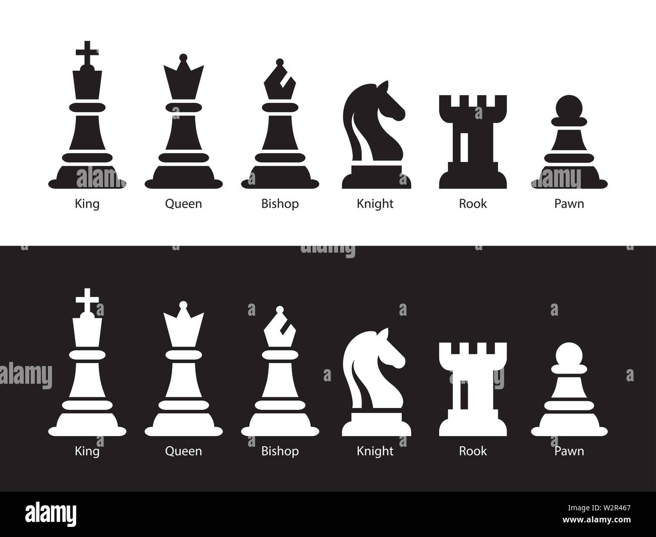 Chess Pieces King Queen Knight Bishop Castle Rook Pawn Chess 