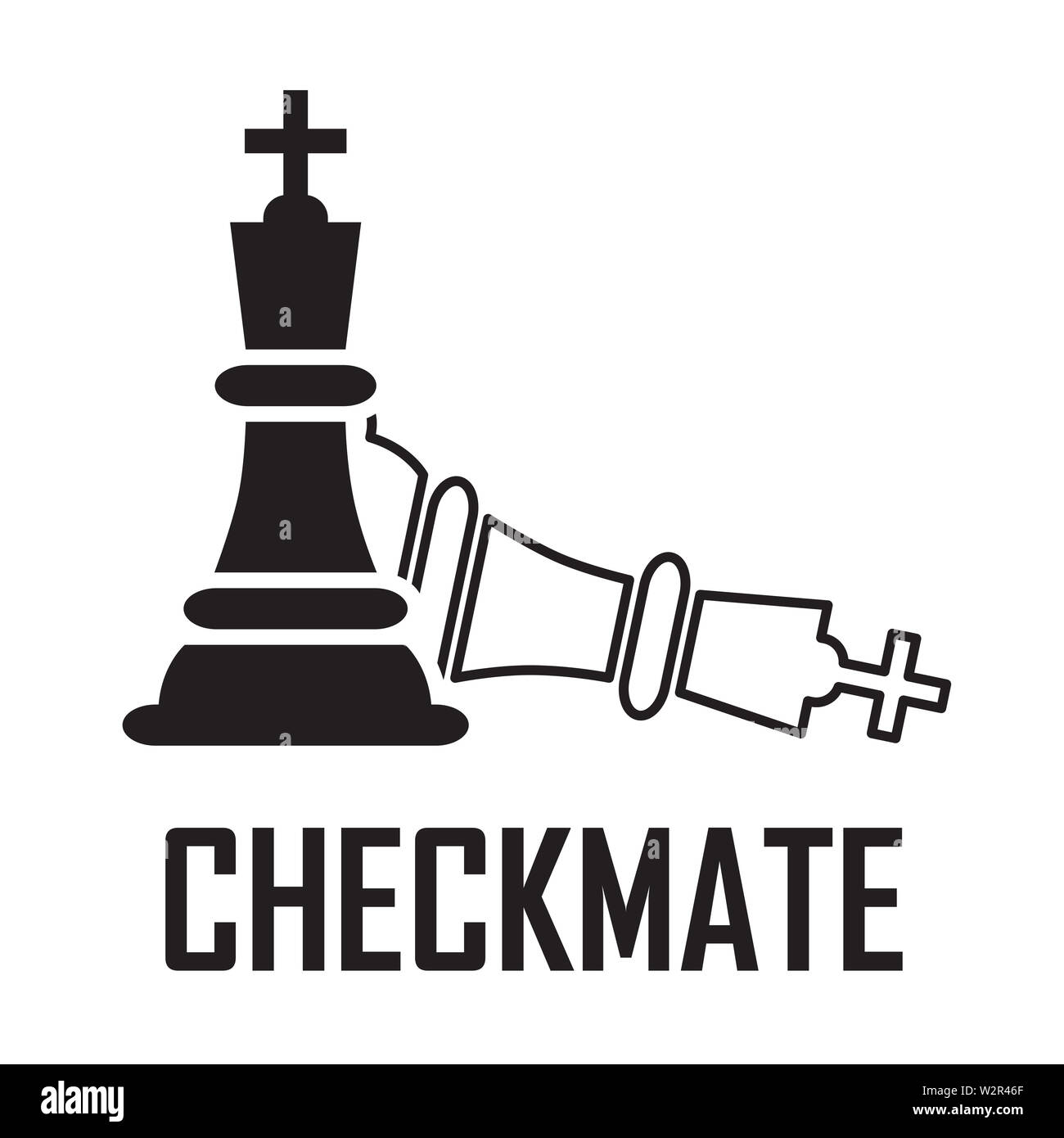 Checkmate white chess defeats black king 26565272 PNG