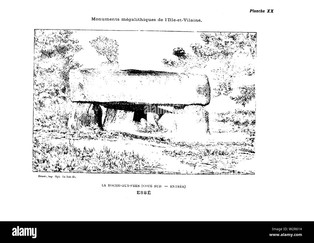 Bézier - La Roche-aux-Fées, sud Stock Photo