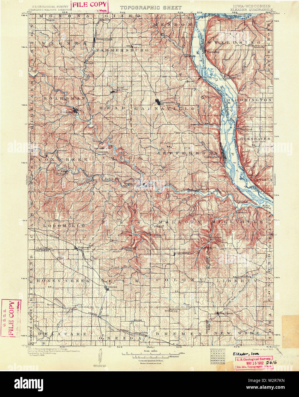 Map Of Elkader High Resolution Stock Photography and Images Alamy