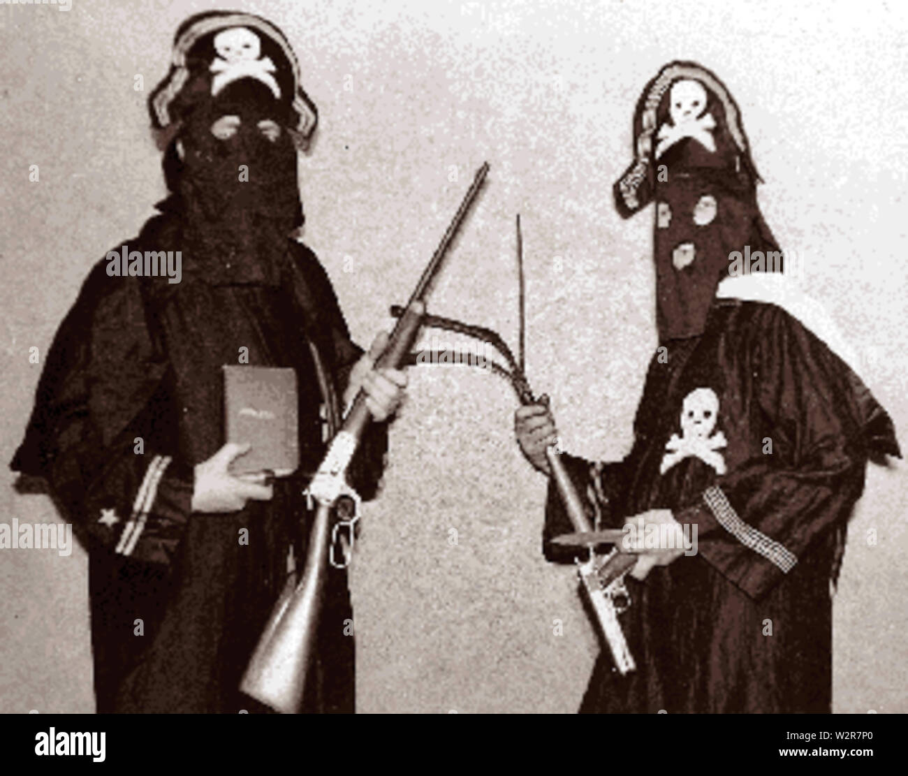 Black Legion Uniforms with Skull-and-Crossbones Insignia Stock Photo