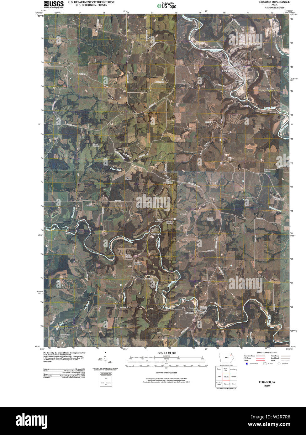 Elkader iowa map Cut Out Stock Images & Pictures Alamy