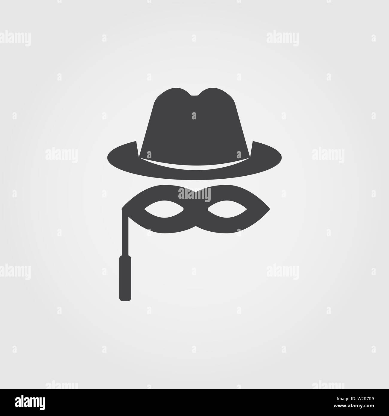 Anonymity flat icon. Monochrome creative design from blockchain icons collection. Simple sign illustration anonymity icon for mobile and web usage Stock Photo