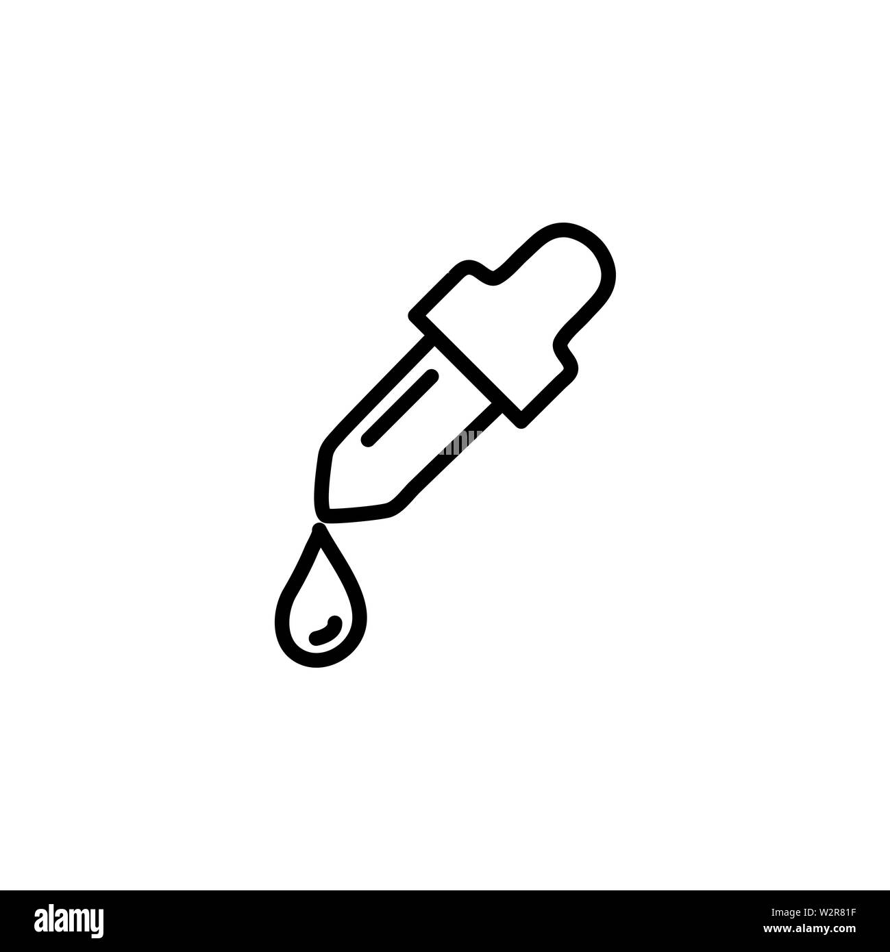 Dropper Line Icon In Flat Style Vector Icon For Apps, UI, Websites ...