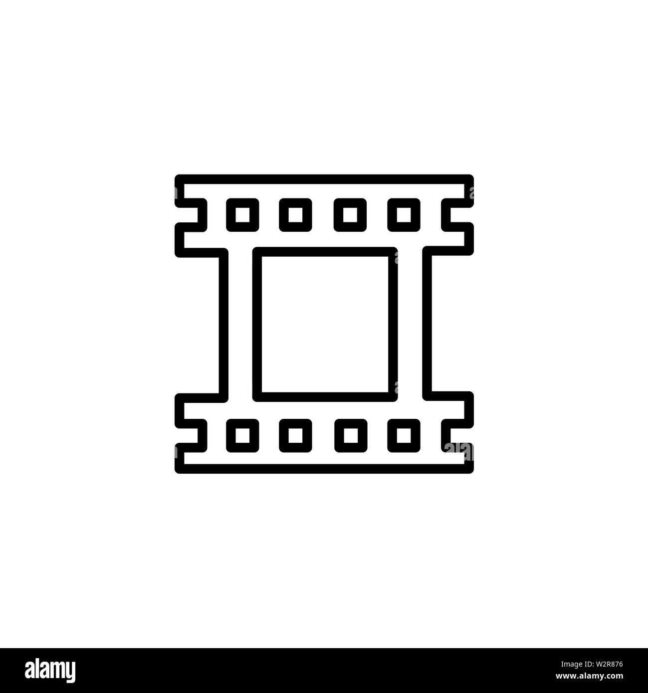 Film Strip Line Icon In Flat Style Vector For App, UI, Websites. Film ...
