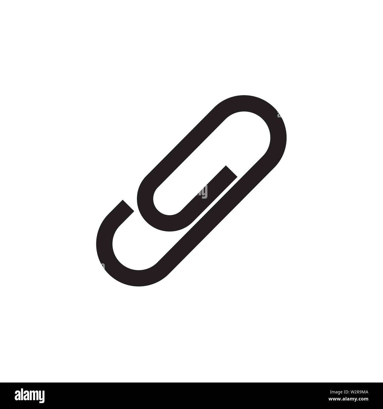 Paper Clip Icon In Flat Style Vector For Apps, UI, sites. Black Icon