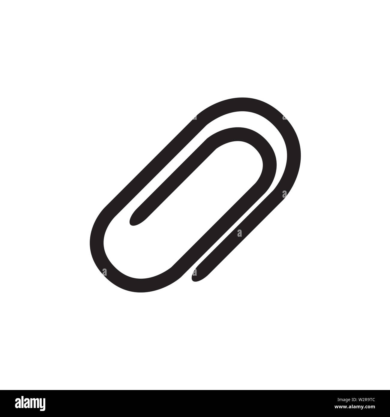 Paper Clip Icon In Flat Style Vector For Apps, UI, sites. Black Icon
