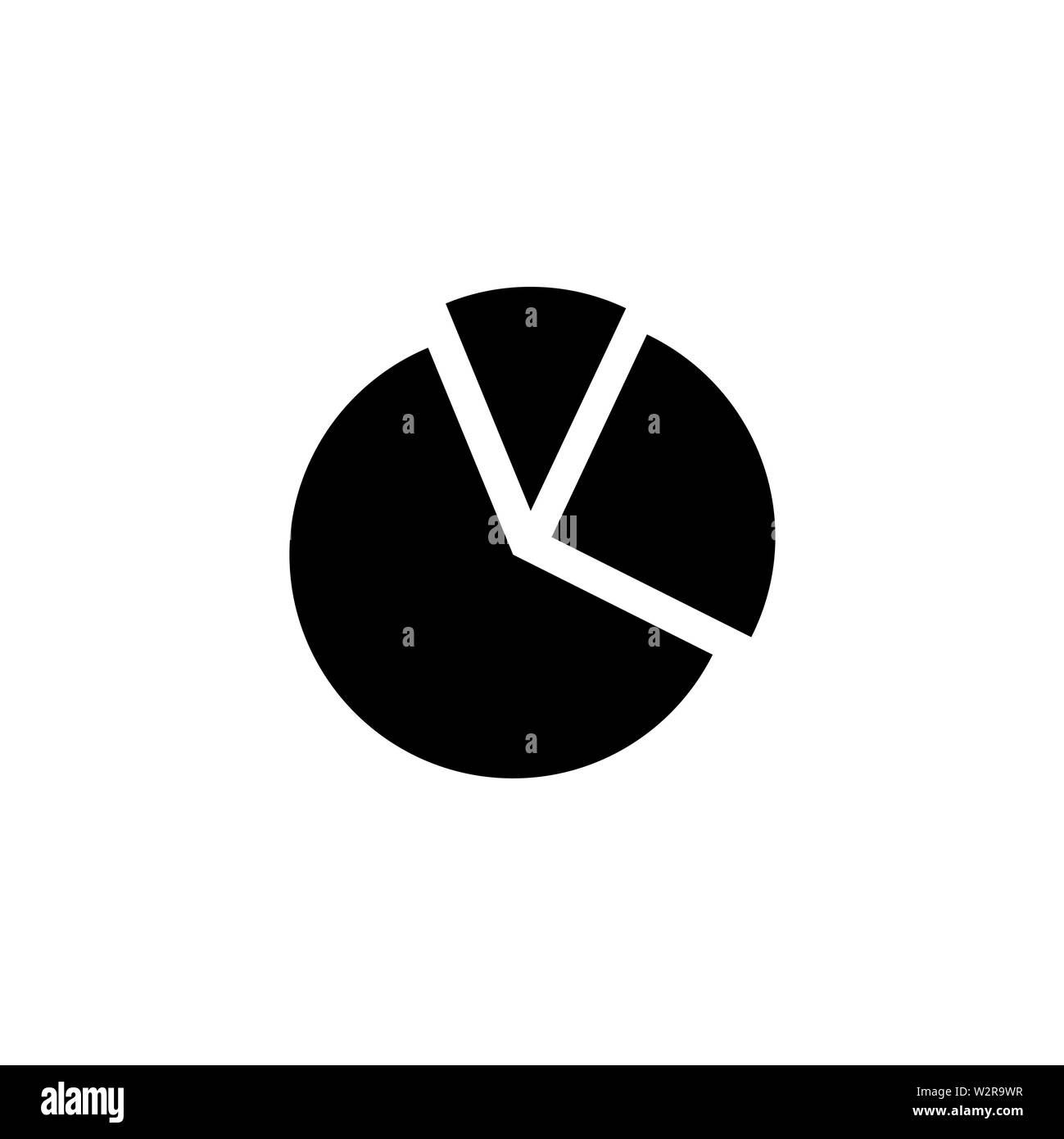 Pie Chart Icon In Flat Style Vector For Apps, UI, Websites. Black Icon ...