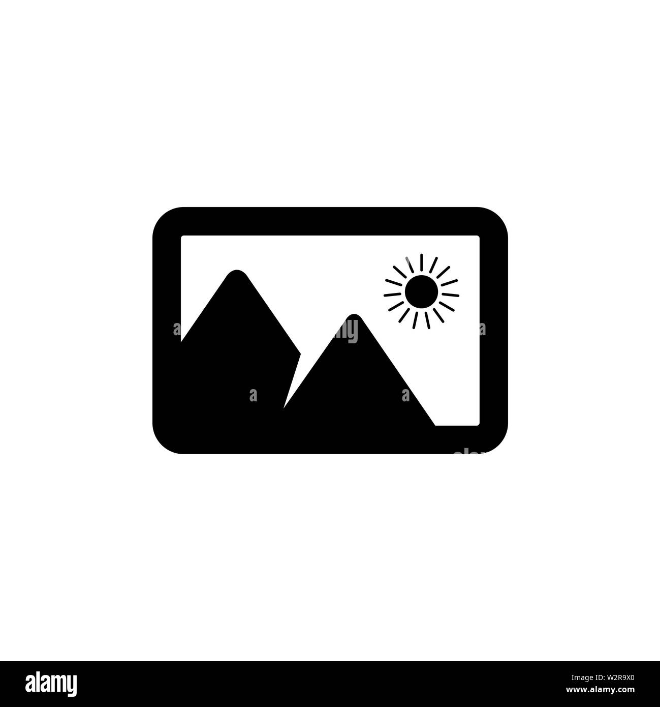 Photo Icon In Flat Style Vector For Apps, UI, Websites. Black Icon ...