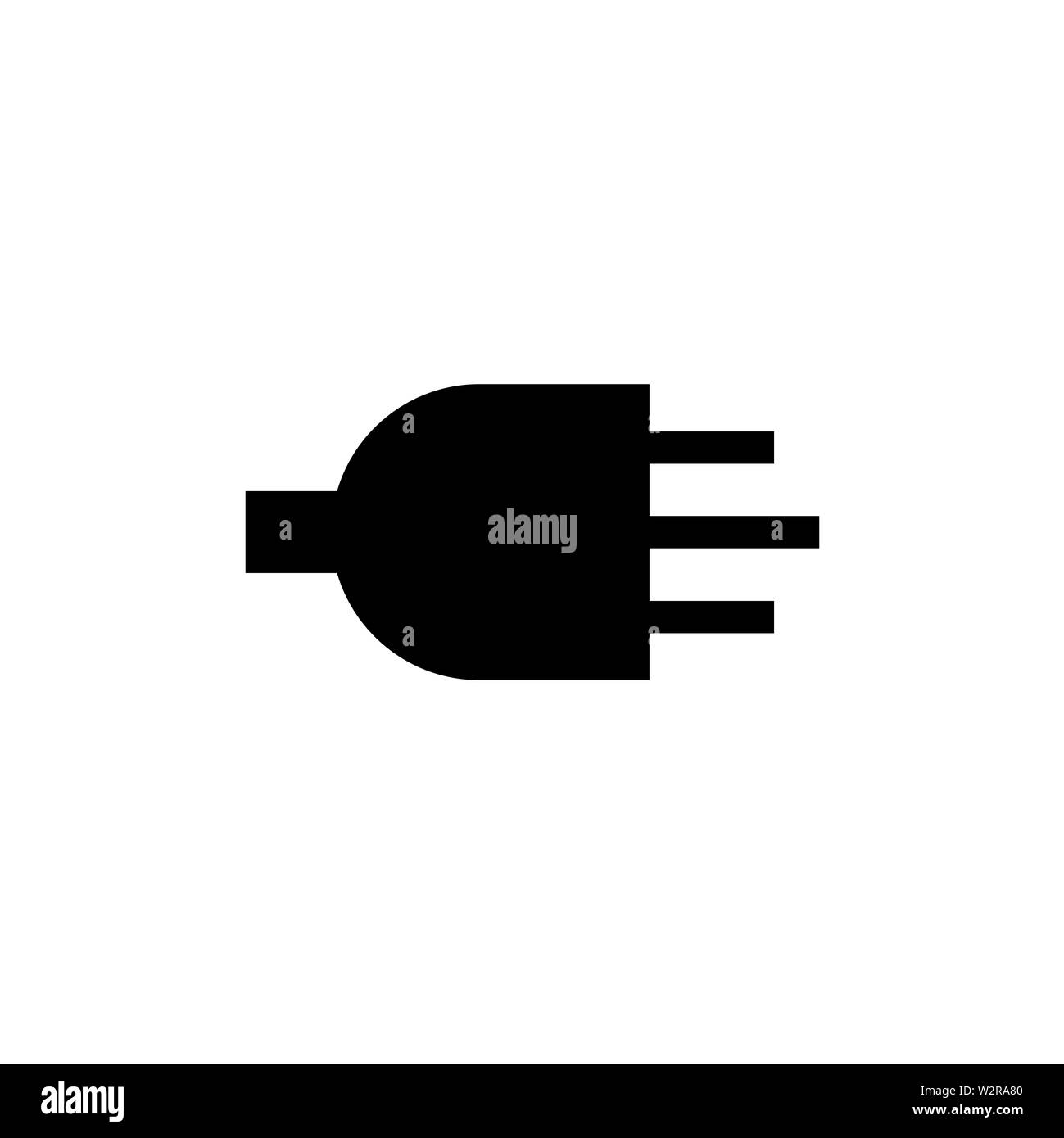 Plug Icon In Flat Style Vector For Apps, UI, Websites. Black Icon ...