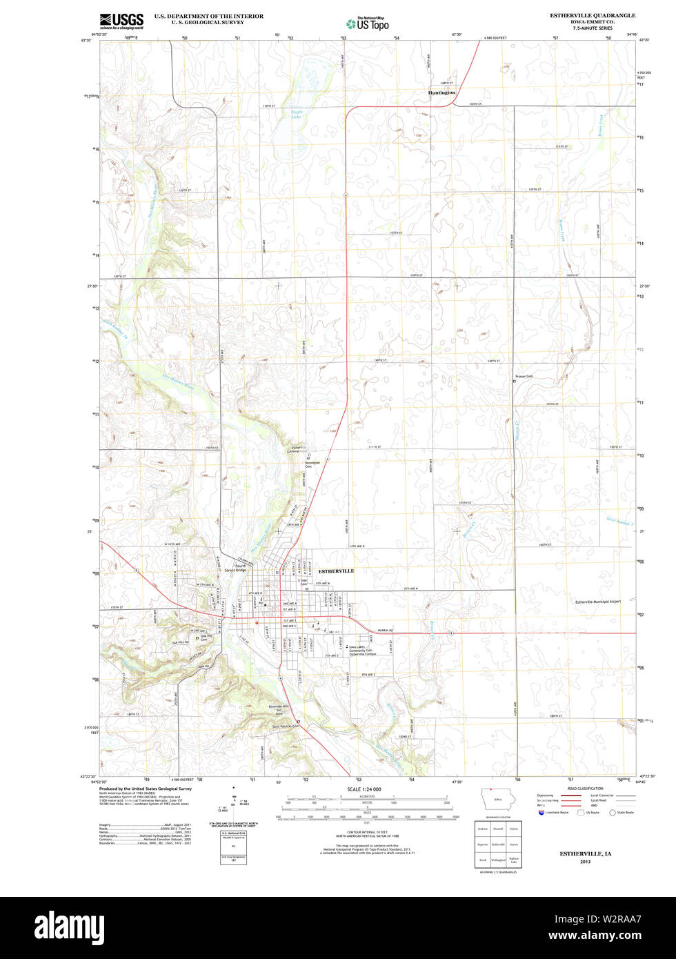 Map of estherville Cut Out Stock Images & Pictures Alamy