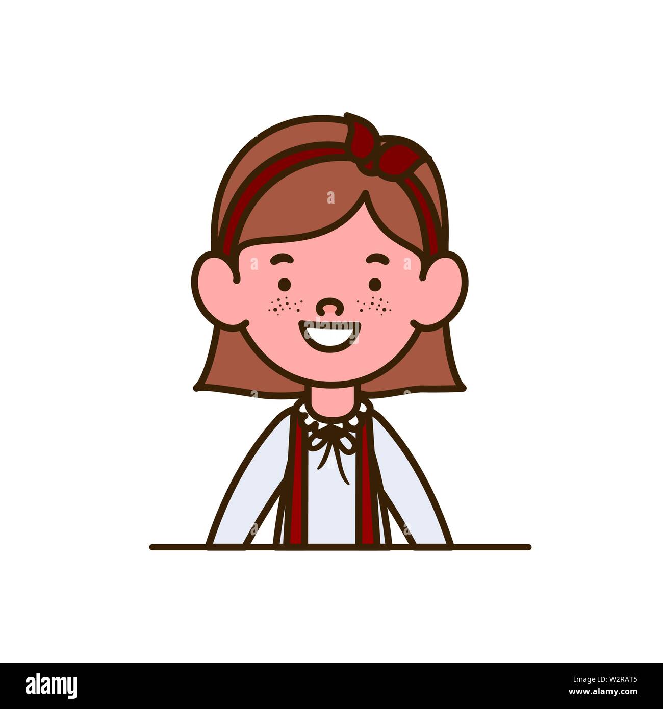 student girl smiling on white background Stock Vector Image & Art - Alamy