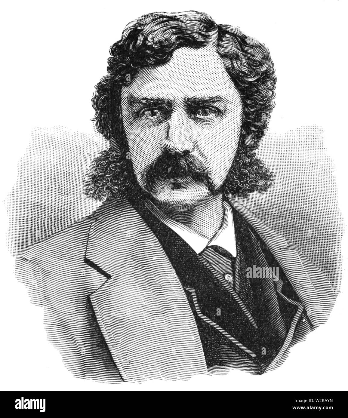 Bret Harte engraved portrait Stock Photo Alamy