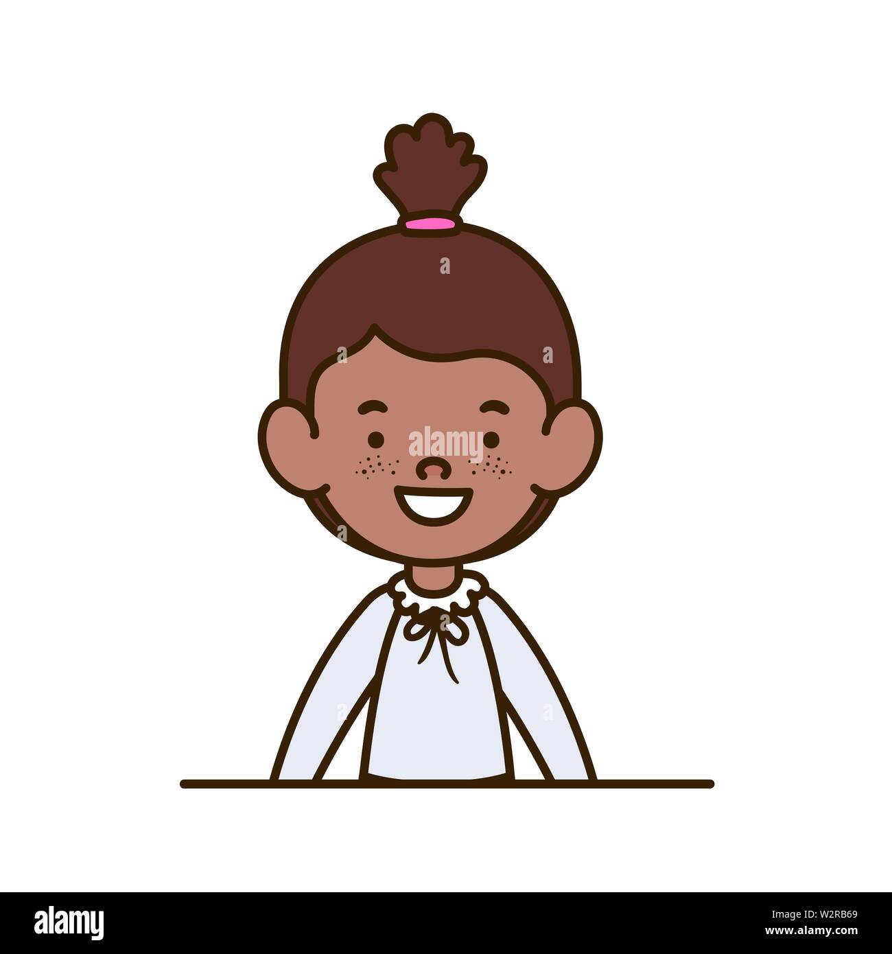 student girl smiling on white background Stock Vector Image & Art - Alamy