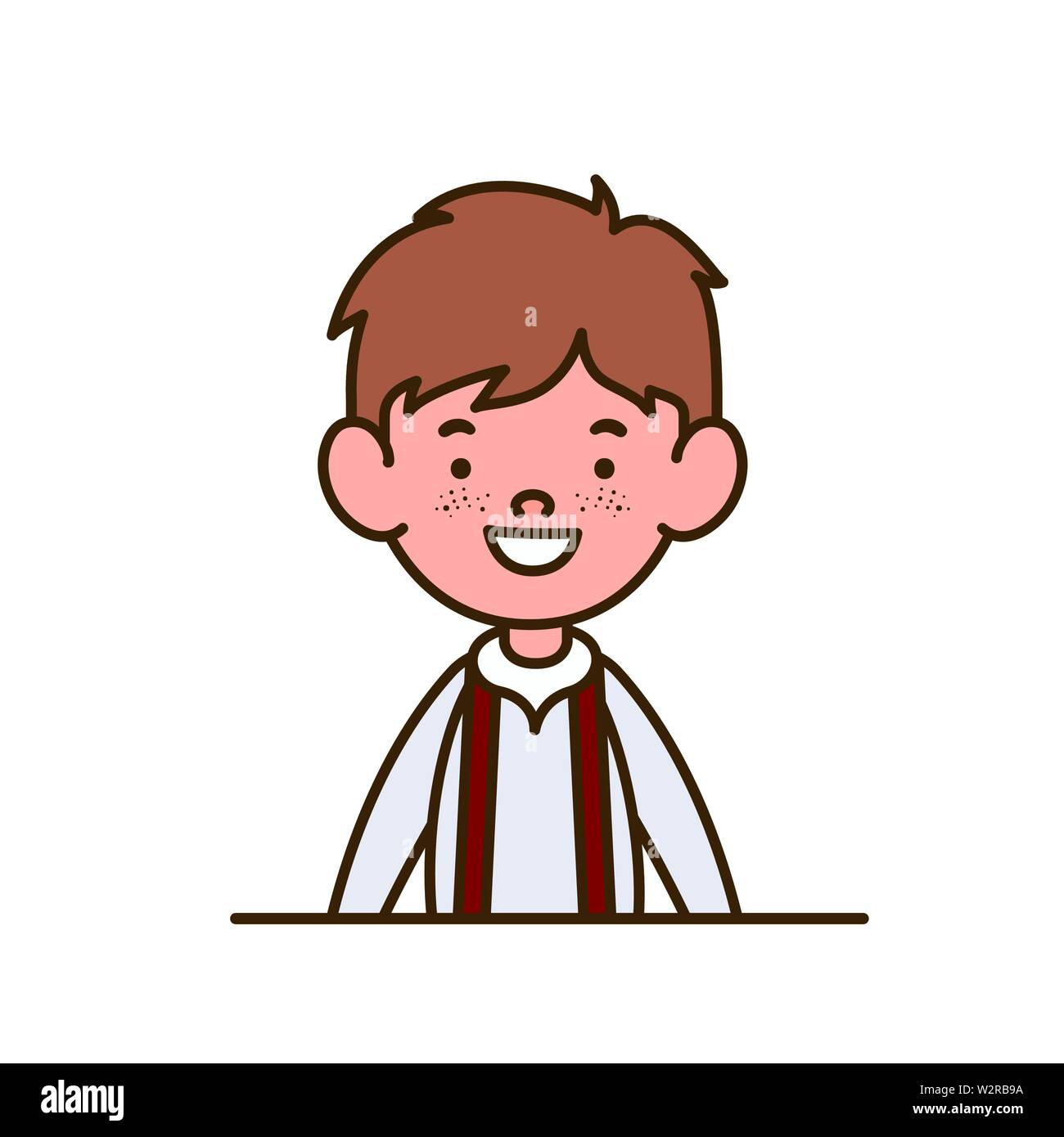 student boy smiling on white background Stock Vector Image & Art - Alamy