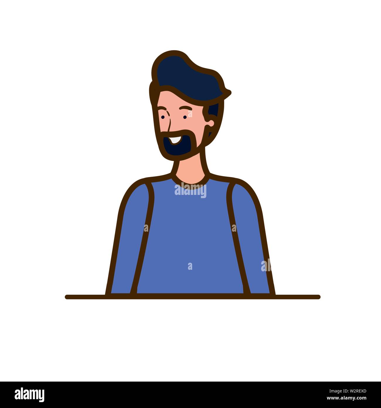 young man in white background Stock Vector Image & Art - Alamy
