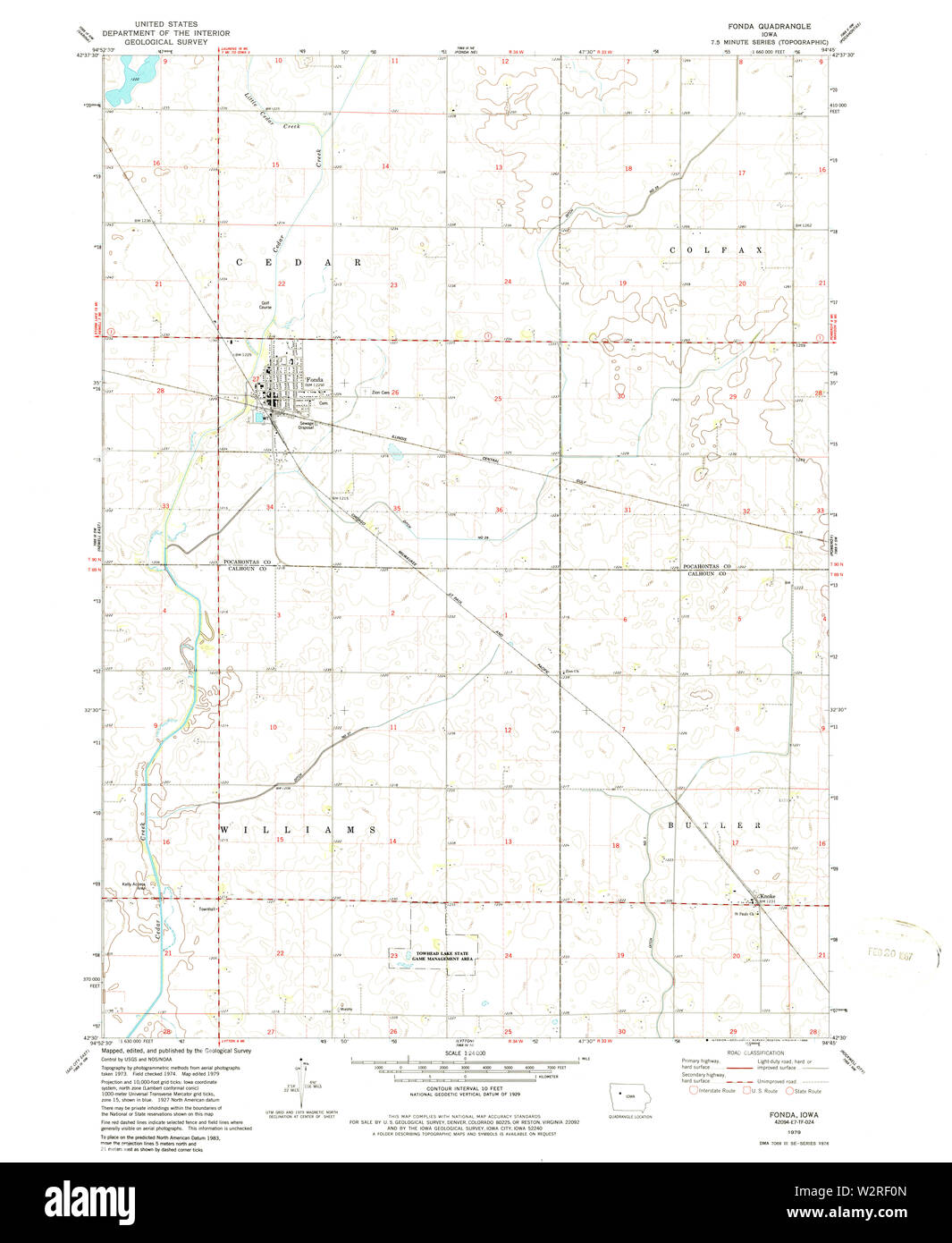 Fonda iowa map hires stock photography and images Alamy