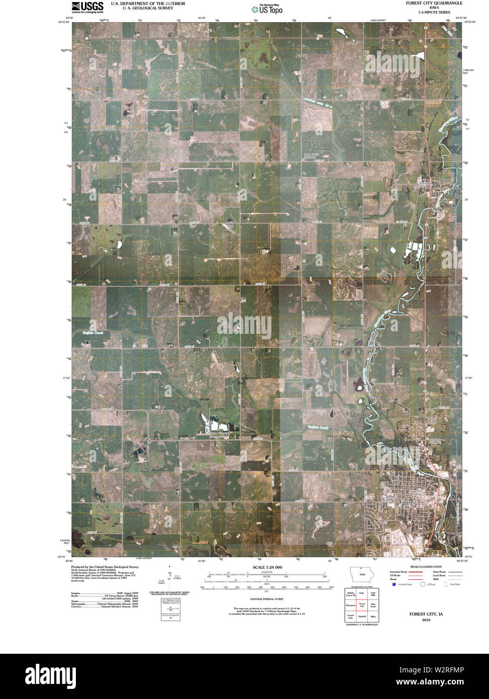 Forest city iowa map hires stock photography and images Alamy