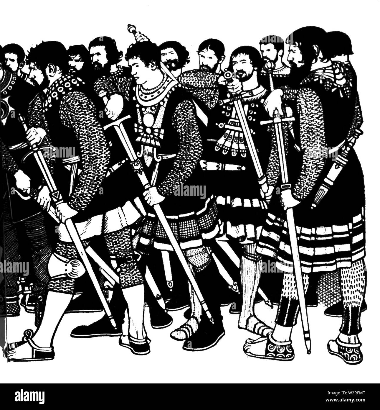 COM V1 D439 Arrest of the emperor Montezuma Stock Photo