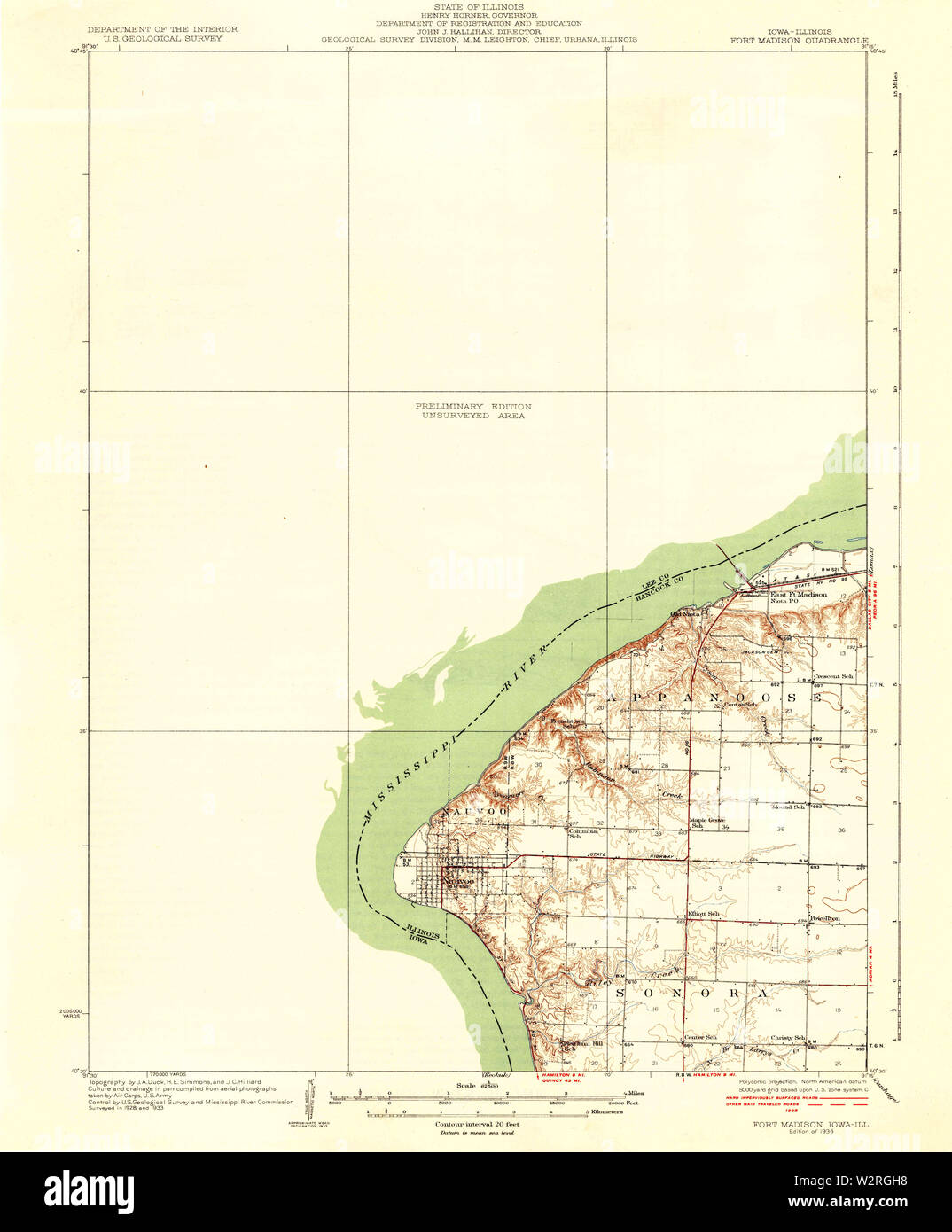Fort madison iowa map hires stock photography and images Alamy