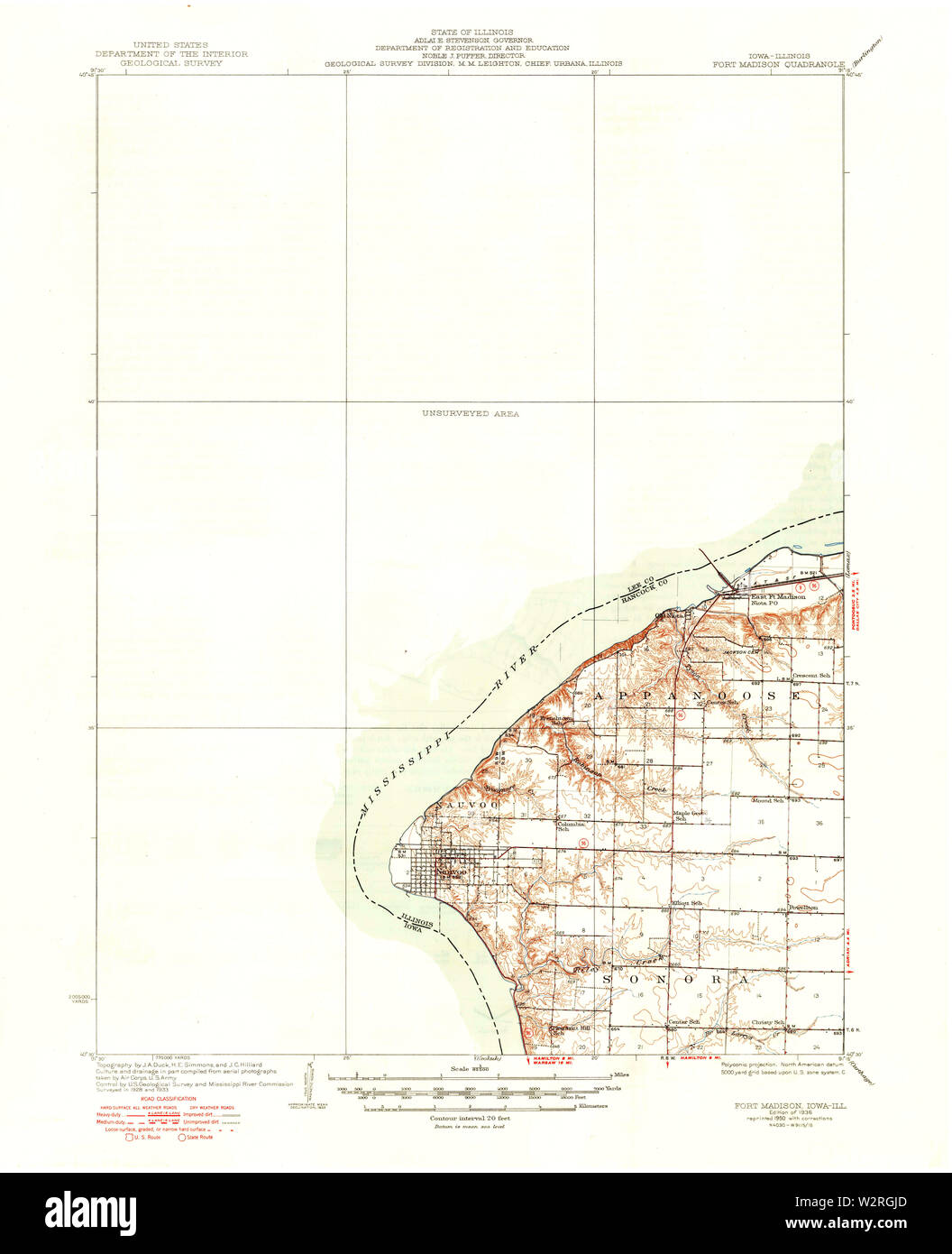 Fort madison iowa map Cut Out Stock Images & Pictures Alamy