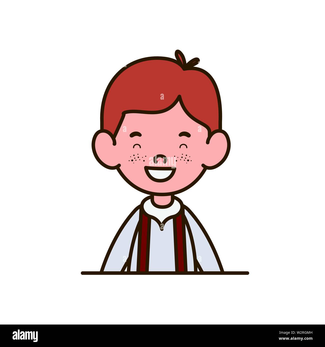 student boy smiling on white background Stock Vector Image & Art - Alamy