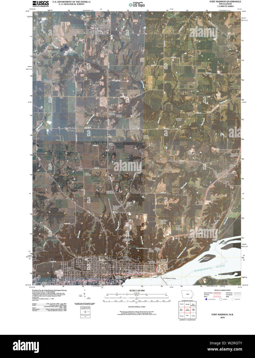Map of fort madison Cut Out Stock Images & Pictures Alamy